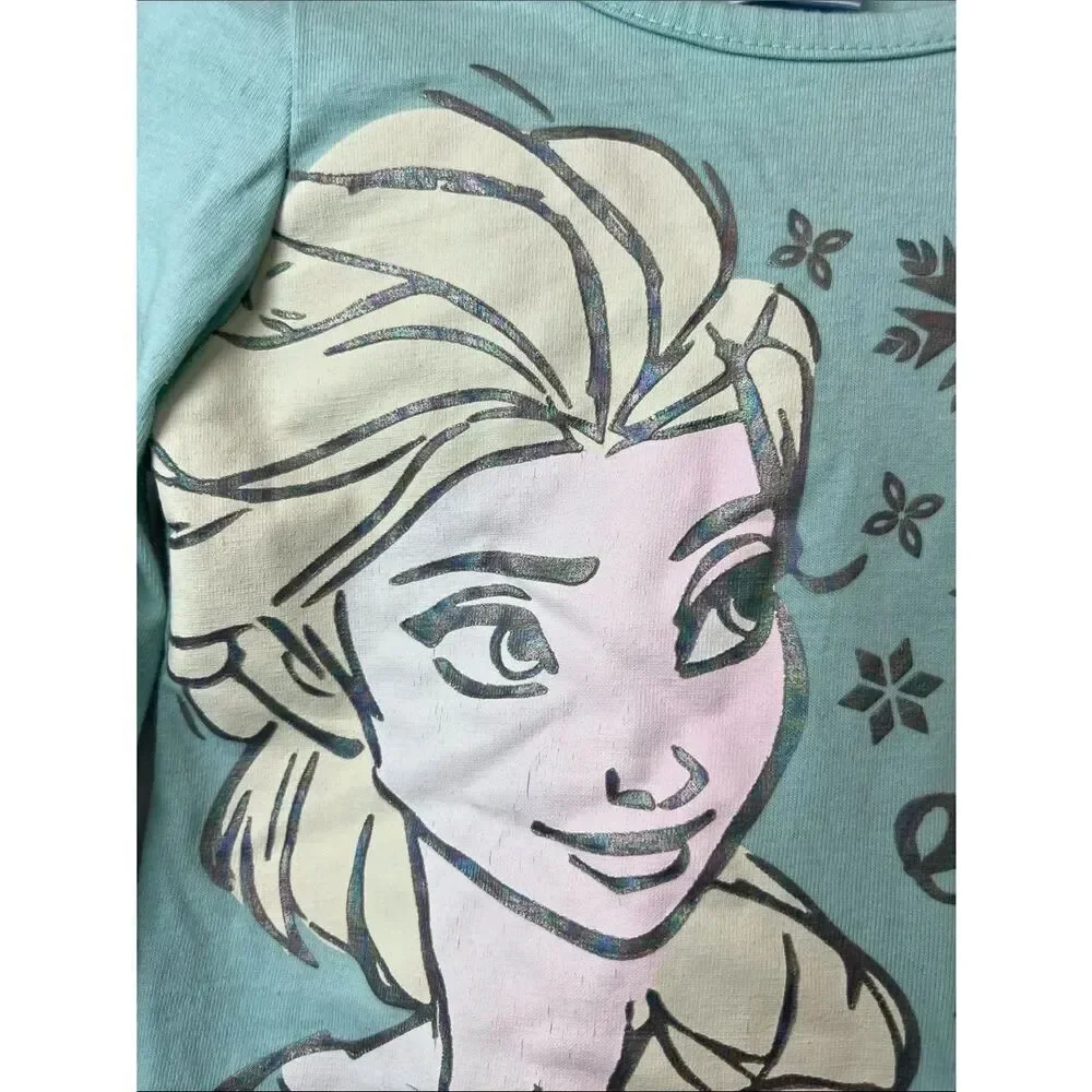Disney Frozen Mint and Gray Elsa long pajama set 3T